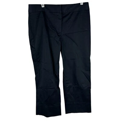 Pantalones Oscar De La Renta para mujer negros de algodón/spandex talla 12 Foto 1 de 4