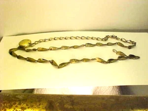 Vintage Gold Tone Link Beads 30" to 38" Adjustable Belt 60's - Picture 1 of 6