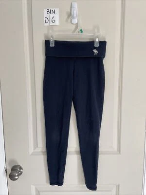 Leggings Abercrombie Kids azul marinho para meninas tamanho M - Imagem 1 de 4