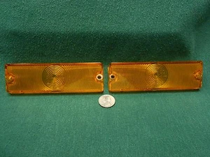 1965 CHEVROLET IMPALA SUPER SPORT BELAIR BISCAYNE AMBER PARK LAMP LENSES NEW - Picture 1 of 5