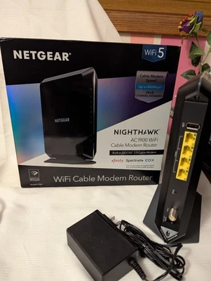 NETGEAR Nighthawk AC1900 WiFi DOCSIS 3.0 Cable Modem Router (C7000) - Image 1 of 2
