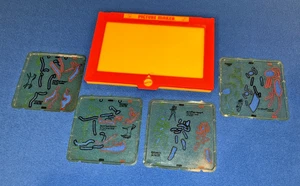 Mattel Picture Maker Disegno Giocattolo 1969 Barbie e Hot Wheels Stencil Plastica - Foto 1 di 22