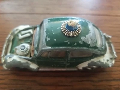 Vintage Corgi 492 - Volkswagen 1200 Saloon Beetle Polizei Police Car - Green - Image 1 of 4