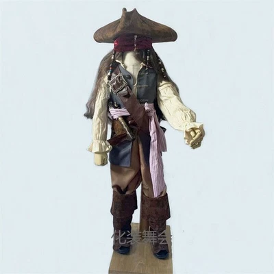Jack Sparrow Costume Kids Pirates of the Caribbean Cosplay Prop Top Pants - Image 1 of 4