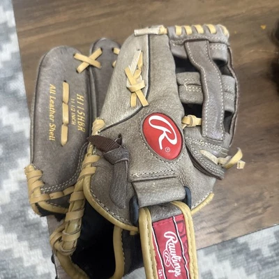 Used Rawlings HIGHLIGHT 11.5 BB/SB Glove RH Throw Brown 11 1/2" And 10.5 - Image 1 of 4