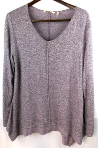 SOFT ENVIRONMENT Tunika Top Gr. L meliert lila Winkelsaum bequem Pullover - Bild 1 von 9