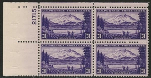 US USA Sc# 800 MNH FVF PLATE # BLOCK Mt. McKinley Alaska - Picture 1 of 1