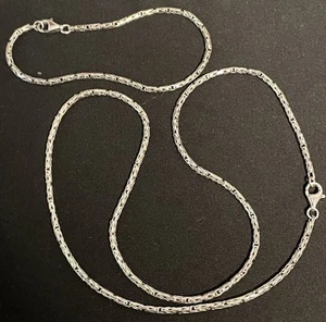 Königskette 20g Aus 925er Silber Set Kette Und Armband 2mm Rund 925 - Bild 1 von 5