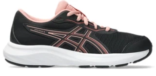 Zapatos para correr ASICS unisex grandes para niños Contend 9 escuela primaria negro/rosa oscuro arcilla Foto 1 de 4