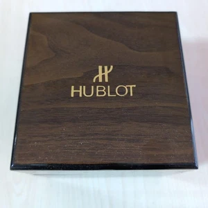 HUBLOT Luxury Brown Wood Grain Watch Box Original Display Case Only for Storage - Picture 1 of 12