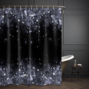 Bokeh Shower Curtain Sparkly Glitter Sparkle Bling Fashion Bathroom Decor Wat... - Picture 1 of 9