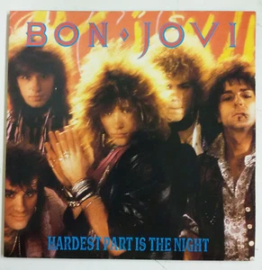 Bon Jovi Hardest Part Is The Night Single 7" x2 UK 1985 Portada-póster - Bild 1 von 4