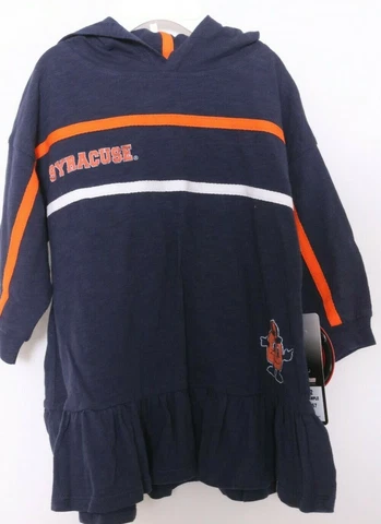 NEW Syracuse Orange SU 2 Pc LS Hooded Pullover Bloomer Dress Blue Infant 6-12 Mo Cover