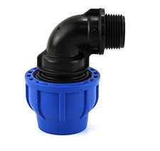 Gomito Maschio Compressione Irrigazione Tubo Curva