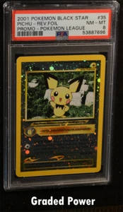 Promo Pichu Black Star Promo PSA 8 REVERSE HOLO (7696) #35 Pokemon - Picture 1 of 1