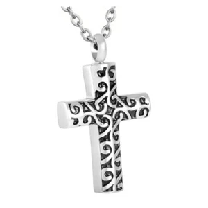 Memorial Locket Urn Container Ashes Necklace Locket Neck Jewelry Necklace - Picture 1 of 8