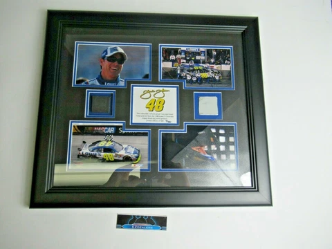 NASCAR Jimmie Johnson #48 Sheet Metal & Rubber Plaque w/ Four Pictures Cover