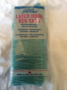 J&P Coats Latchhook 100% Acrylic Rug Yarn 320pc 4ply Lt Seafoam green Vtg Craft - Picture 1 of 2