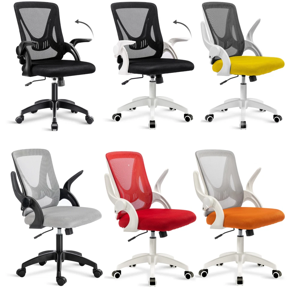 Ergonomic Office Chair Home Swivel Mesh Computer Chairs Desk With Adjustable Arm
