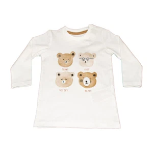 Name It Baby Babies Langarmshirt weiß snow white Bärchen Shirt T-Shirt Ärmel - Bild 1 von 2