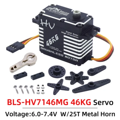 JX 46KG / 32KG 金属齿轮 HV 无刷数字伺服适用于遥控汽车船机器人 — 第 1/4 张图片