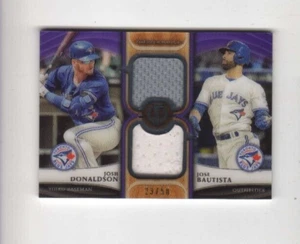 2018 Topps Tribute ... Josh Donaldson - Jose Bautista Dual Jersey #23/50 - Picture 1 of 1