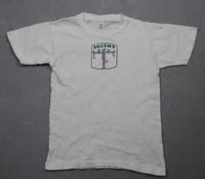 Socony La Garantia Cali T Shirt Single Stitch Boys Child Small 1940s Petroliana - Picture 1 of 8