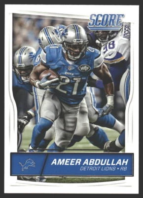 Ameer Abdullah #108 2016 Score Detroit Lions - Image 1 of 2