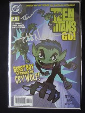 TEEN TITANS: GO (2003 Series) #2 Signed Todd Nuack & Torres VF/NM Condition