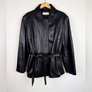 Chaqueta de cuero negra Jones New York años 90 - Imagen 1 de 11