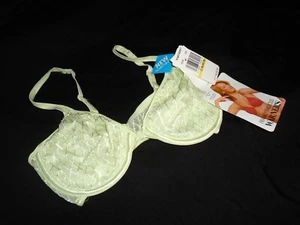 36C NWT Green FRANKLY FABOO Front Clasp Vtg WARNER'S Unlined U/W Bra #02548 36C - Picture 1 of 7