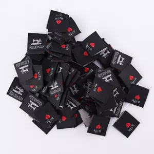 100 Pcs Crafting Sewing Label Clothes Label Tags Sewing Custom Name Tag - Picture 1 of 12