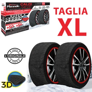 CALZE DA NEVE OMOLOGATE AUTO TAGLIA XL MARANELLO SUPER X EXTRA RESISTENTI +50% R - Foto 1 di 7