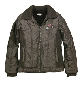 Volcom Jacket Womens Size M Medium Black Coat Fleece Interior Patches Pacsun - Picture 1 of 8
