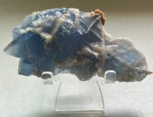 Campione blu zucchero cubico fluorite/calcite, cristallo di quarzo, metafisico, unico - Foto 1 di 15