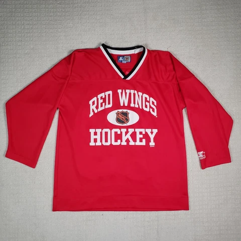Vintage Steve Yzerman Detroit Red Wings Jersey Mens Large Red Starter NHL Hockey Cover