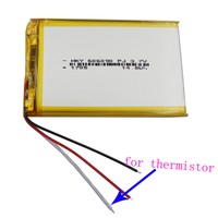 3.7V4000 mAh 3 wires 606090 thermistor Polymer Li Battery For DVD GPS Tablet PC