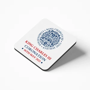 Coronation Memorabilia Coaster - King Charles III 06.05.23 Official Emblem - 2 - Picture 1 of 5