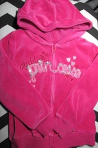Sonoma Girls Daddys Princess Velour Full Zip Hoodie, Size 4T - Picture 1 of 8