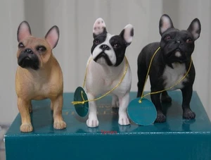 Leonardo French Bulldog Ornament Dog Statue Figurine 3 colours Tan White Black - Picture 1 of 9