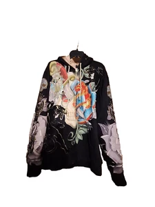 Seltene Christian Audigier PLATINUM Hoodie Jacke für Damen / Schwarz / Größe X-L - Bild 1 von 16