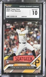 2024 Now Paul Skenes #491 CGC 10 - Picture 1 of 2