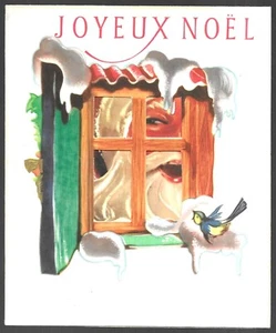 Tarjeta de Navidad Pop Up Vintage Santa Zona Militar de EE. UU. Alemania 1940s - Imagen 1 de 4