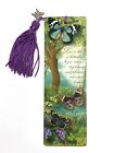 Butterfly Bookmark Charm Purple Tassel Double Sided - Love is like a Butterfly