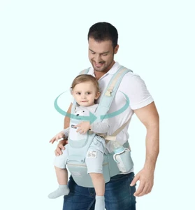 Baby Carrier Multifunctional 6 Ways to Carry 15 Uses + Nappy/Bottle Bag Combo - Picture 1 of 11