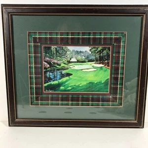 Arte de golf Jason Denaro mini impresión 16 Augusta (brote rojo) par 3 enmarcado 12,5 x 14,5 - Imagen 1 de 11