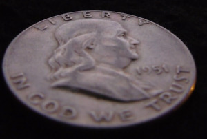 1951 P Franklin Half Dollar Ben Benjamin 1951P 1/2 Silver US Coin 1951P 1951-P