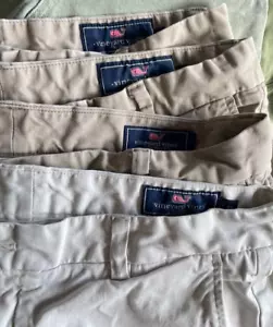 Vineyard Vines Breaker Shorts Mens 33 Beige Classic Chino Golf Lot 4 - Picture 1 of 17