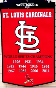 St. Louis Cardinals Wool Embroidered World Series Champions Banner 24"x38" New - Picture 1 of 1