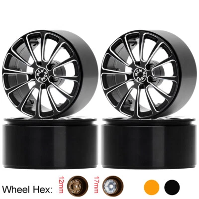 Aluminum 2.6" Beadlock 12MM/17MM Wheel Rim For RC 1/7 1/8 MK07 4082 H8H KM4 - Image 1 of 4